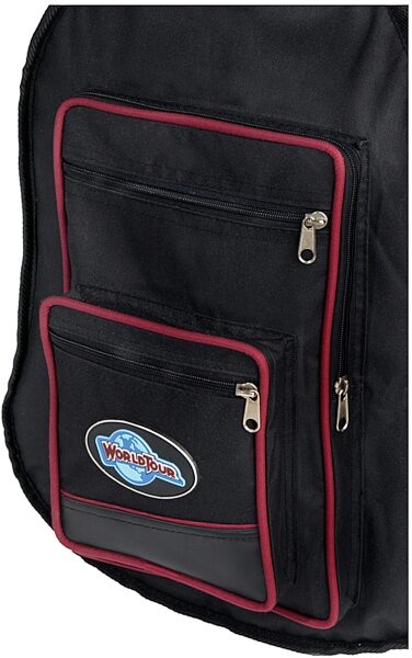 open zoom image for World Tour Deluxe Electric Guitar Gig Bag, Pocket Closup Angle
