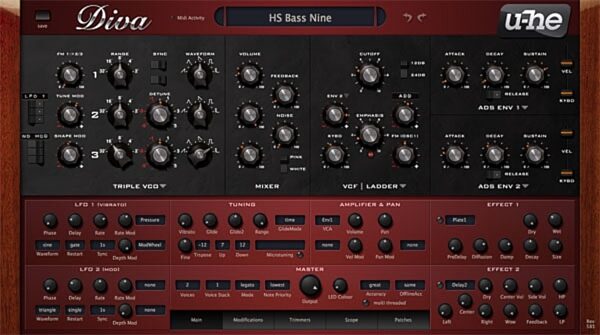 open zoom image for u-he DIVA Software Synthesizer, Digital Download, view
