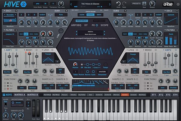 open zoom image for u-he Hive 2 Software Synthesizer, Digital Download, Screenshot Front