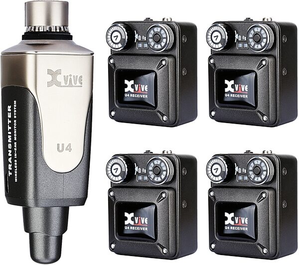 open zoom image for Xvive U4R4 Digital Quad-Receiver Wireless In-Ear Monitor System, New, Main