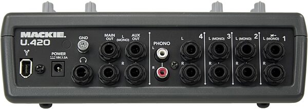 open zoom image for Mackie U420 4-Channel Firewire Mixer, Back