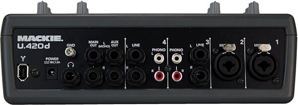 open zoom image for Mackie U420D 4-Channel Firewire Mixer, Back