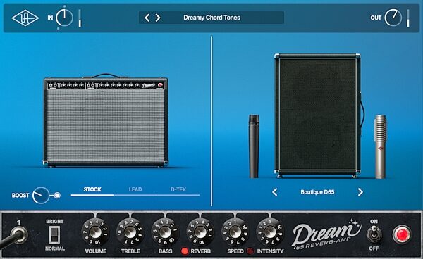 open zoom image for Universal Audio UAD Dream '65 Reverb-Amp Plug-in Software, Digital Download, Action Position Back
