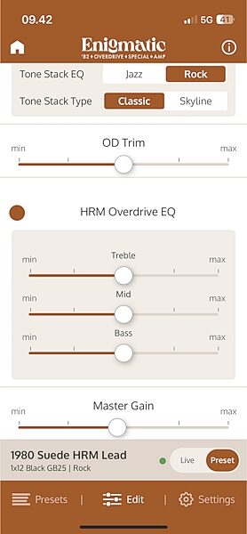 open zoom image for Universal Audio Enigmatic '82 Overdrive Special Amp Modeler Pedal, New, Action Position Back