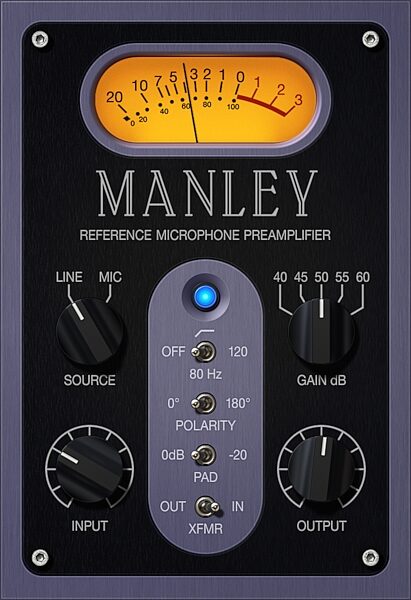 open zoom image for Universal Audio UAD Manley Tube Preamp Plug-in Software, Digital Download, Action Position Back