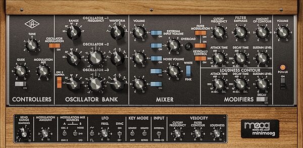 open zoom image for Universal Audio UAD Moog Minimoog Synthesizer Plug-in Software, Digital Download, Action Position Back