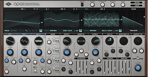 open zoom image for Universal Audio UAD Opal Morphing Synthesizer Plug-in Software, Digital Download, Action Position Back