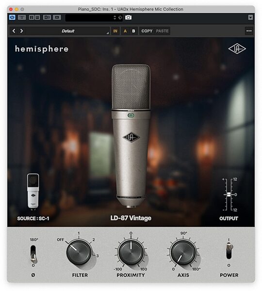 open zoom image for Universal Audio SC-1 Standard Condenser Microphone with Hemisphere Mic Modeling Plug-in, New, Software