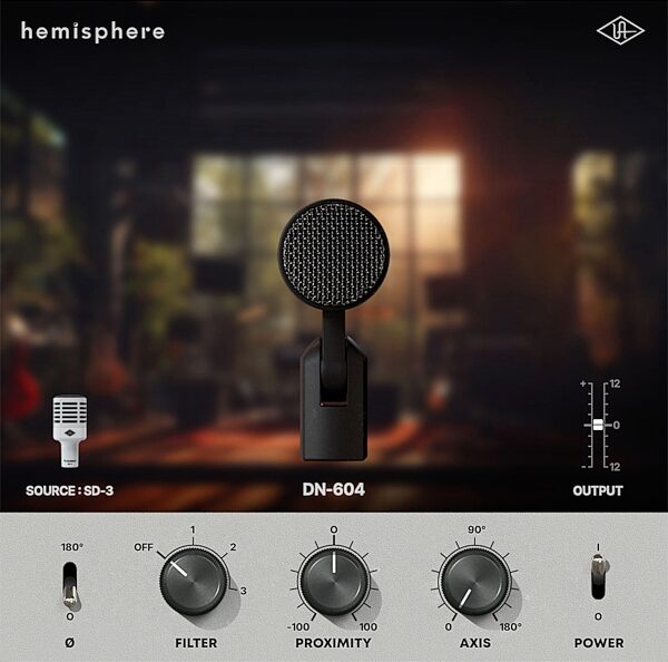 open zoom image for Universal Audio SD-3 Dynamic Modeling Microphone with Hemisphere Mic Modeling Plug-in, Single Microphone, Action Position Back
