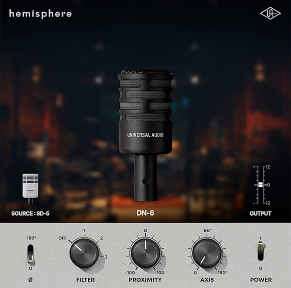 open zoom image for Universal Audio SD-5 Dynamic Microphone with Hemisphere Mic Modeling Plug-in, New, Action Position Back
