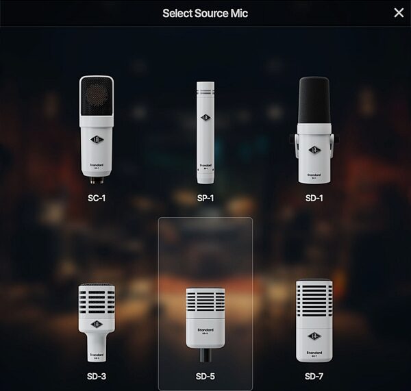 open zoom image for Universal Audio SD-5 Dynamic Microphone with Hemisphere Mic Modeling Plug-in, New, Action Position Back