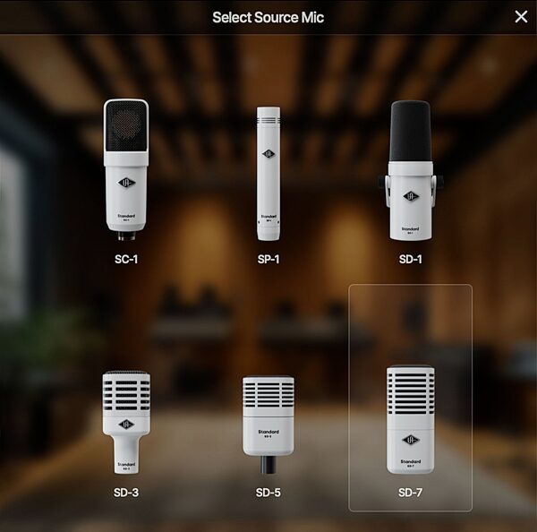 open zoom image for Universal Audio SD-7 Dynamic Microphone with Hemisphere Mic Modeling Plug-in, New, Action Position Back