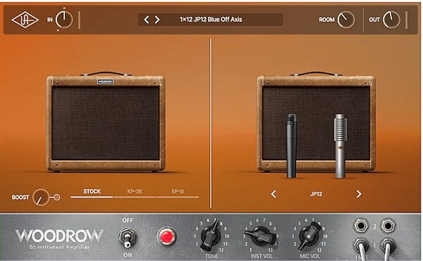 open zoom image for Universal Audio UAD Woodrow '55 Instrument Amplifier Plug-in, Digital Download, Action Position Back