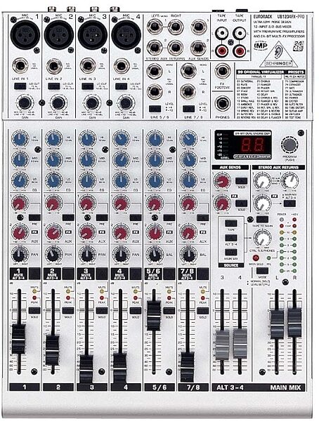open zoom image for Behringer UB1204FX Pro Eurorack 12 Input Mixer with FX, Main
