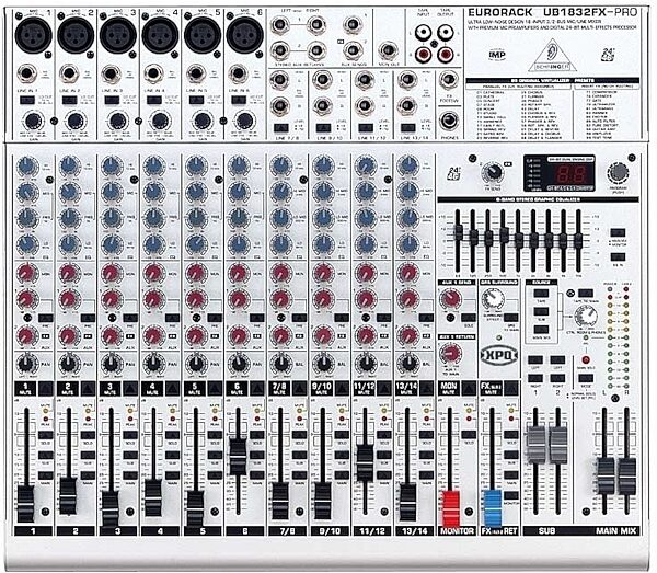 open zoom image for Behringer UB1832FX Pro Eurorack 18 Input Mixer with FX, Main
