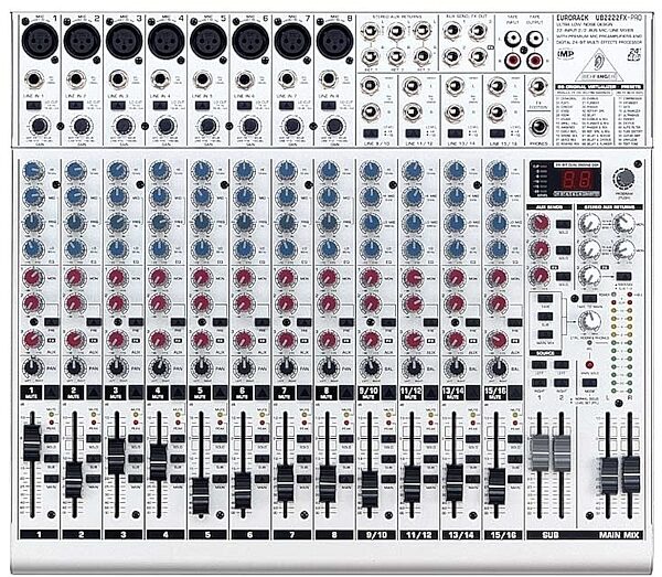 open zoom image for Behringer UB2222FX Pro Eurorack 22 Input Mixer with FX, Main