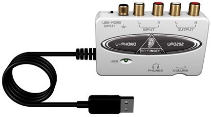 open zoom image for Behringer U-Phono UFO202 USB Audio Interface, Front