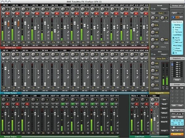 open zoom image for RME Fireface UFX 60-Channel USB and FireWire Audio Interface, DuRec Screenshot