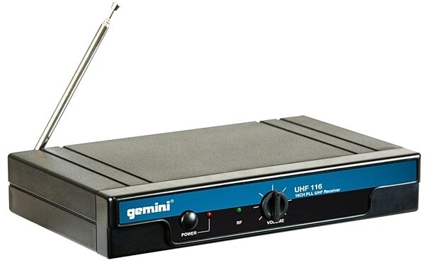 open zoom image for Gemini UHF116M Wireless Handheld Microphone System, Receiver Angle