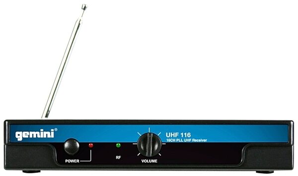 open zoom image for Gemini UHF116HL Headset and Lavalier Wireless Microphone System, Receiver