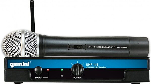 open zoom image for Gemini UHF116M Wireless Handheld Microphone System, Main
