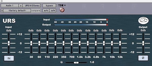 open zoom image for URS Classic Console Graphic EQ Software Bundle (Macintosh and Windows), URS N12 Screenshot