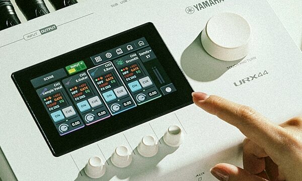 open zoom image for Yamaha URX44 USB Audio Interface with Touchscreen, White, Open Box (Very Good), Action Position Back