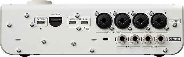 open zoom image for Yamaha URX44 USB Audio Interface with Touchscreen, White, Open Box (Very Good), Action Position Back