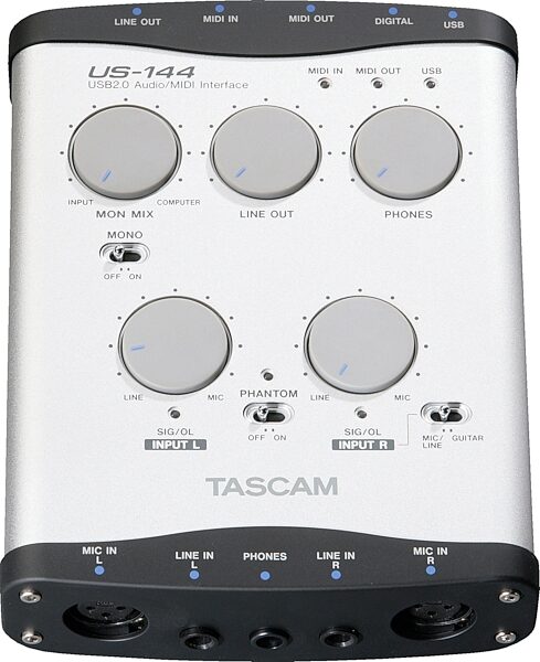 open zoom image for TASCAM US144 USB 2.0 Audio/MIDI Interface, Main