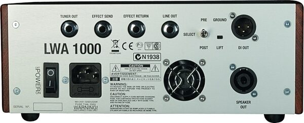 open zoom image for Warwick LWA1000 Bass Amplifier Head, Silver - Back
