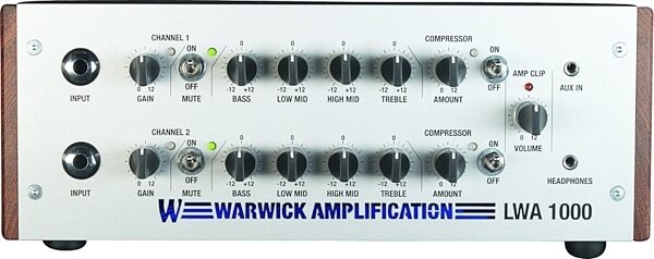 open zoom image for Warwick LWA1000 Bass Amplifier Head, Silver