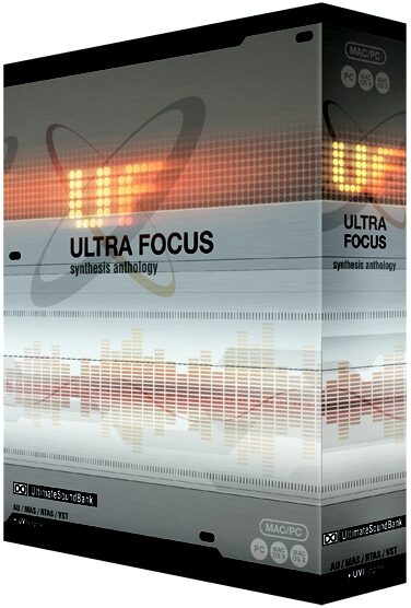 open zoom image for Ultimate Sound Bank Ultra Focus Synthesis Soft Synth (Macintosh and Windows), Box View