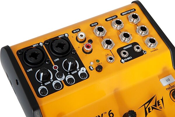 open zoom image for Peavey Unity 6 Compact USB Digital Mixer, New, Action Position Back