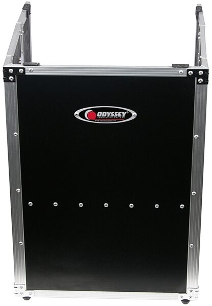 open zoom image for Odyssey FZF2636 Foldout DJ Stand and Facade, Standard Black/Silver, Front