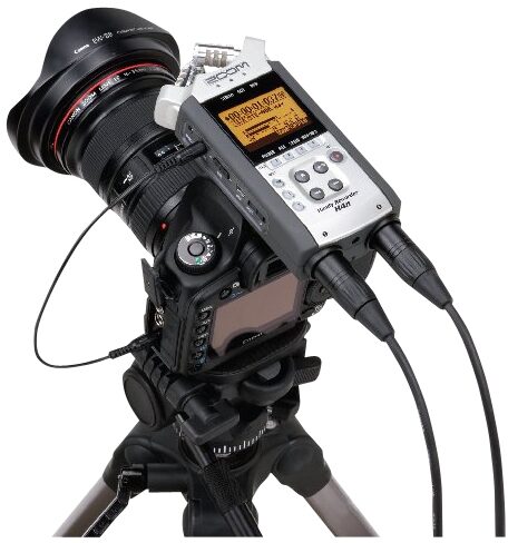 open zoom image for Zoom H4n Portable Digital Recorder, In Use with DSLR Camera