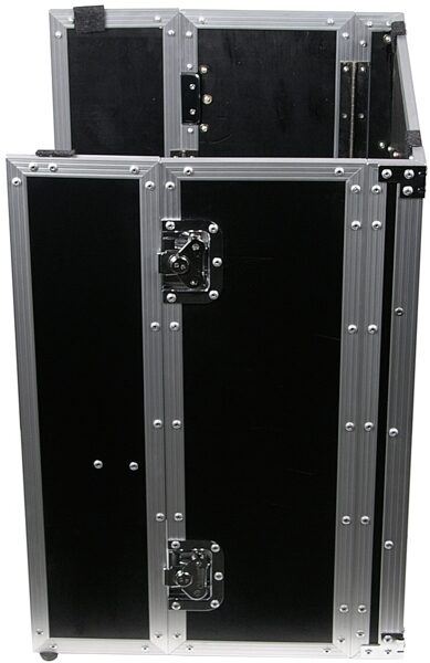 open zoom image for Odyssey FZF2636 Foldout DJ Stand and Facade, Standard Black/Silver, Left