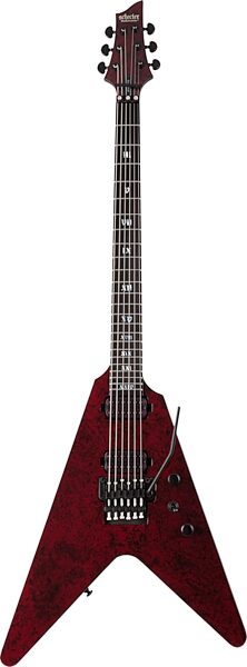 open zoom image for Schecter V-1 FR Apocalypse Red Reign Electric Guitar, Action Position Back