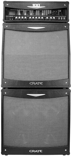 open zoom image for Crate V-Series Guitar Amplifier Full Stack with V100H Head, V412A and V412B Cabinets, Main