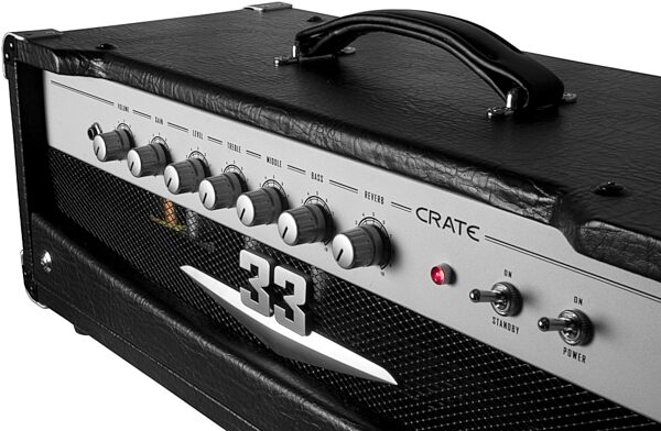 open zoom image for Crate V33H V-Series Tube Guitar Amplifier Head (33 Watts), Control Panel