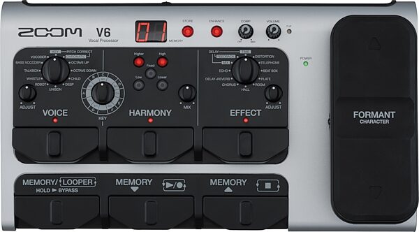 open zoom image for Zoom V6-SP Vocal Effects Processor and Looper Pedal, New, Action Position Back
