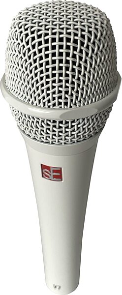 open zoom image for sE Electronics V7 Handheld Supercardioid Dynamic Vocal Microphone, White, includes both Black and White internal windscreens, Action Position Back