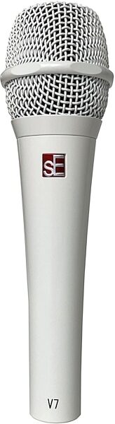 open zoom image for sE Electronics V7 Handheld Supercardioid Dynamic Vocal Microphone, White, includes both Black and White internal windscreens, Action Position Back