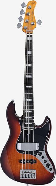 open zoom image for Sire Marcus Miller V7 New Gen Electric Bass, 5-String, Tobacco Sunburst, Ebony Fretboard, Action Position Back