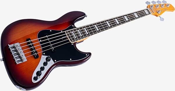 open zoom image for Sire Marcus Miller V7 New Gen Electric Bass, 5-String, Tobacco Sunburst, Ebony Fretboard, Action Position Back