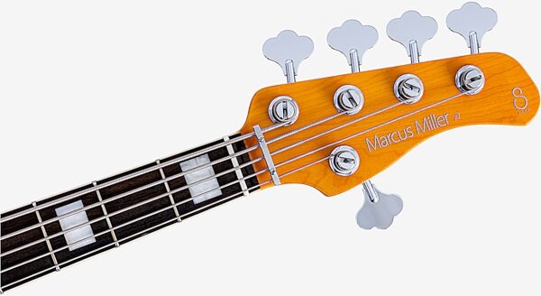 open zoom image for Sire Marcus Miller V7 New Gen Electric Bass, 5-String, Tobacco Sunburst, Ebony Fretboard, Action Position Back
