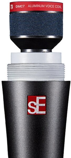 open zoom image for sE Electronics V7 Handheld Supercardioid Dynamic Vocal Microphone, Standard Charcoal/Silver, includes both Black and Red internal windscreens, Deconstructed