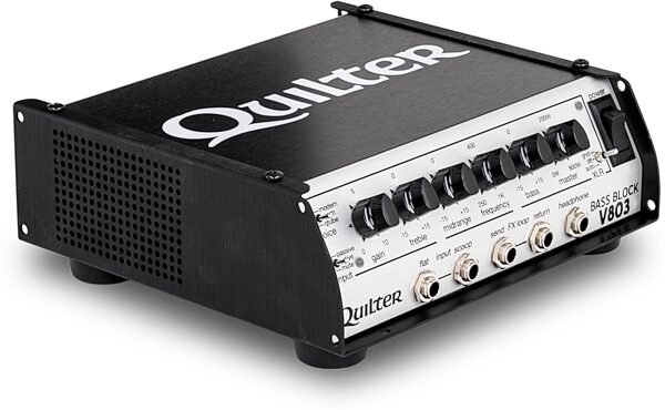 open zoom image for Quilter Bass Block V803 Bass Amplifier Head (800 Watts), Open Box (Like New), Angled Front