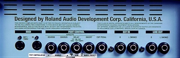 open zoom image for Roland VGA7 V-Guitar Amplifier, Back