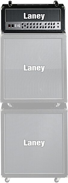 open zoom image for Laney VH100R Guitar Amplifier Head (100 Watts), Full Stack Example with Optional Cabs