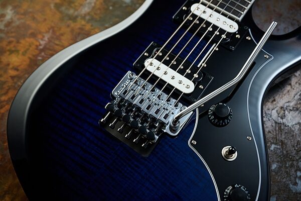 open zoom image for Gibson Victory Floyd Rose Electric Guitar (with Case), Deep Ocean Burst, Action Position Back